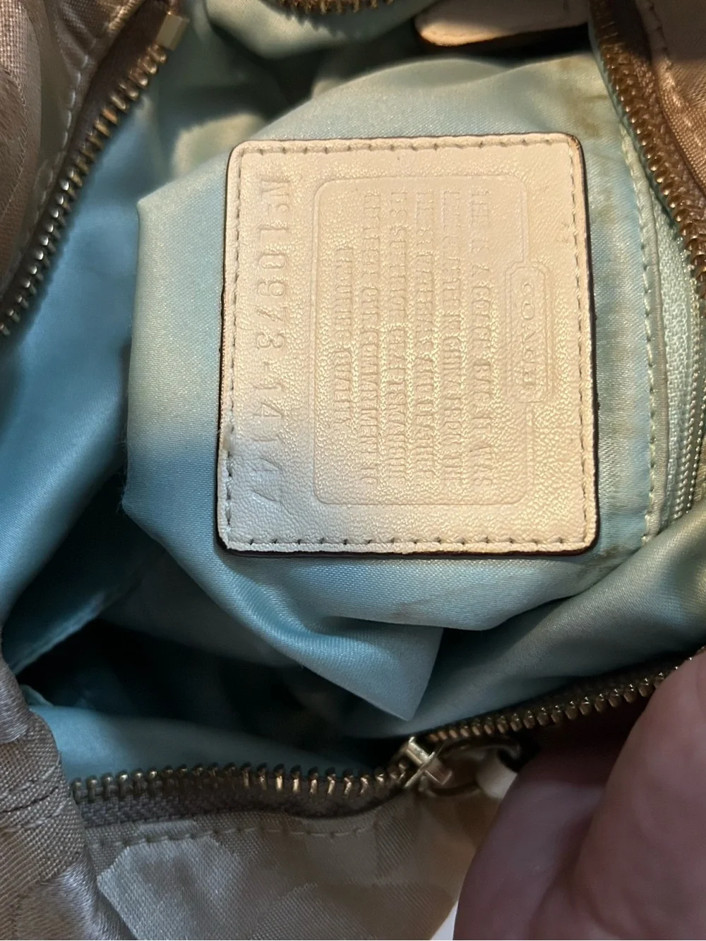 Coach Signature Op Art Sateen Brooke Hobo Shoulder Bag